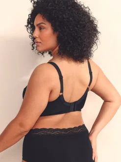 Noir - Soutien-gorge confort ultime en coton sans armatures OH Total Support