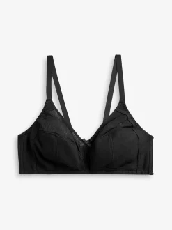 Noir - Soutien-gorge confort ultime en coton sans armatures OH Total Support