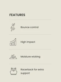 Noir - Soutien-gorge de sport B-G Active Impact élevé Dry Tech