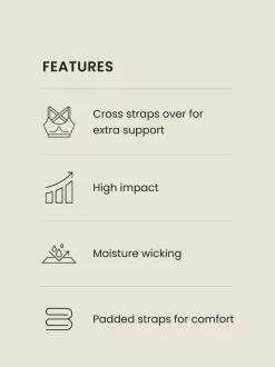 Noir - Soutien-gorge non rembourré BG Active Sports High Impact Dry Tech