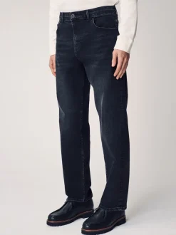 Noir - Straight Fit Classic Jeans extensibles