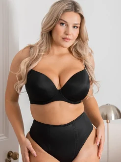 Noir - String Pour Moi Hourglass Shapewear ferme pour le contrôle du ventre