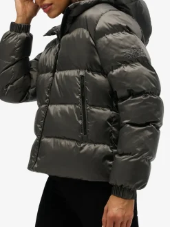 Noir - Superdry Capuche Luxe Sports Doudoune