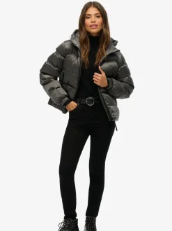 Noir - Superdry Capuche Luxe Sports Doudoune