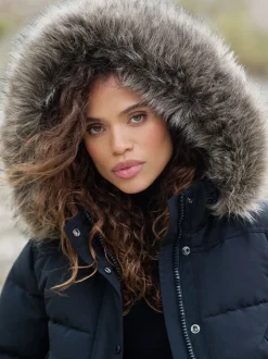 Noir - Superdry Everest Hooded Bomber Veste