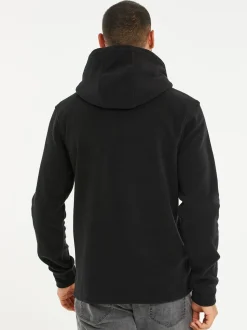 Noir - Sweat à capuche Threadbare en micropolaire