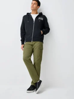 Noir - Sweat à capuche zippé à imprimé graphique Nirvana