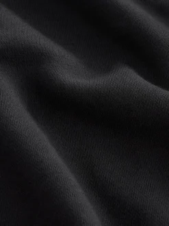 Noir - Sweat à capuche zippé en jersey épais riche en coton