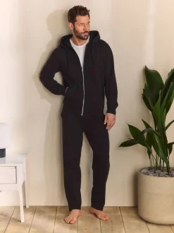 Noir - Sweat à capuche zippé léger