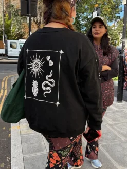 Noir - Sweat-shirt brodé Never Fully Dressed