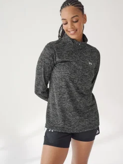 Noir - Sweat-shirt Under Armour Tech Twist 1/2 zippé