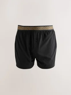 Noir à taille métallisée - Boxers amples