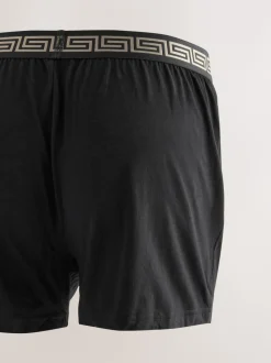 Noir à taille métallisée - Boxers amples