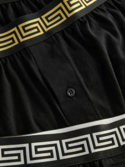 Noir à taille métallisée - Boxers amples