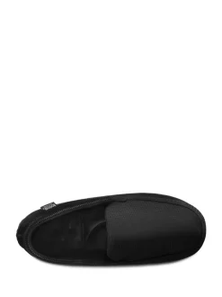 Noir - Totes Mens Isotoner Square Patterned Smart Moccasin Slippers