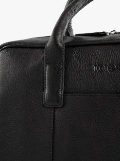 Noir - Totes Sacoche pour ordinateur portable en cuir véritable
