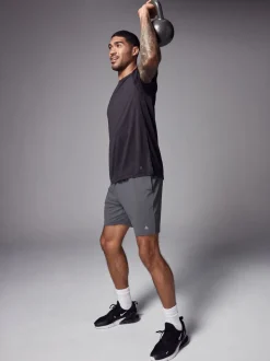 Noir - T-shirt à manches courtes - Haut d’entraînement Active Gym