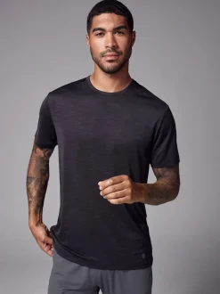 Noir - T-shirt à manches courtes - Haut d’entraînement Active Gym