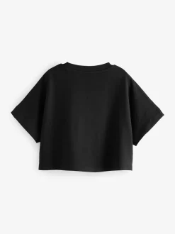 Noir - T-shirt Boxy (3-16ans)