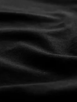 Noir - T-shirt en coton à manches longues et col roulé Signature SUPIMA®