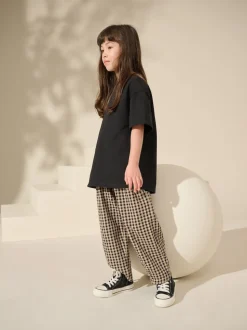 Noir - T-shirt oversize 100% coton (3-16ans)