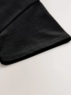 Noir - T-shirt oversize 100% coton (3-16ans)