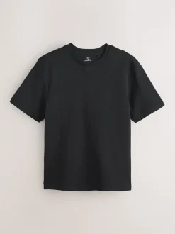 Noir - T-shirt épais doux au toucher élégant