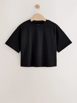 Noir - T-shirt épais oversize (3-16ans)