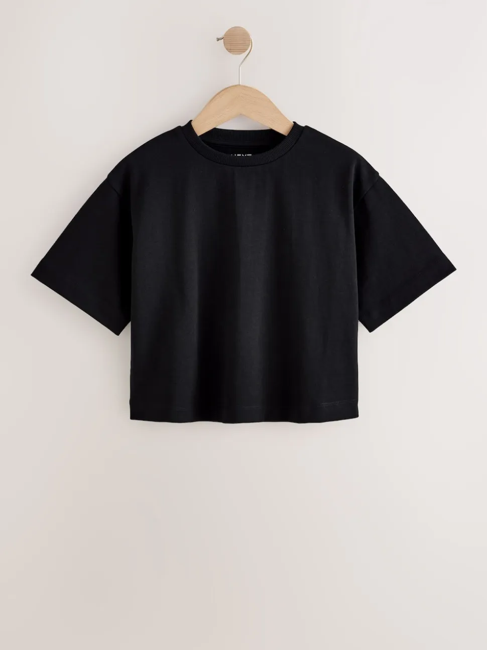 Noir - T-shirt épais oversize (3-16ans)