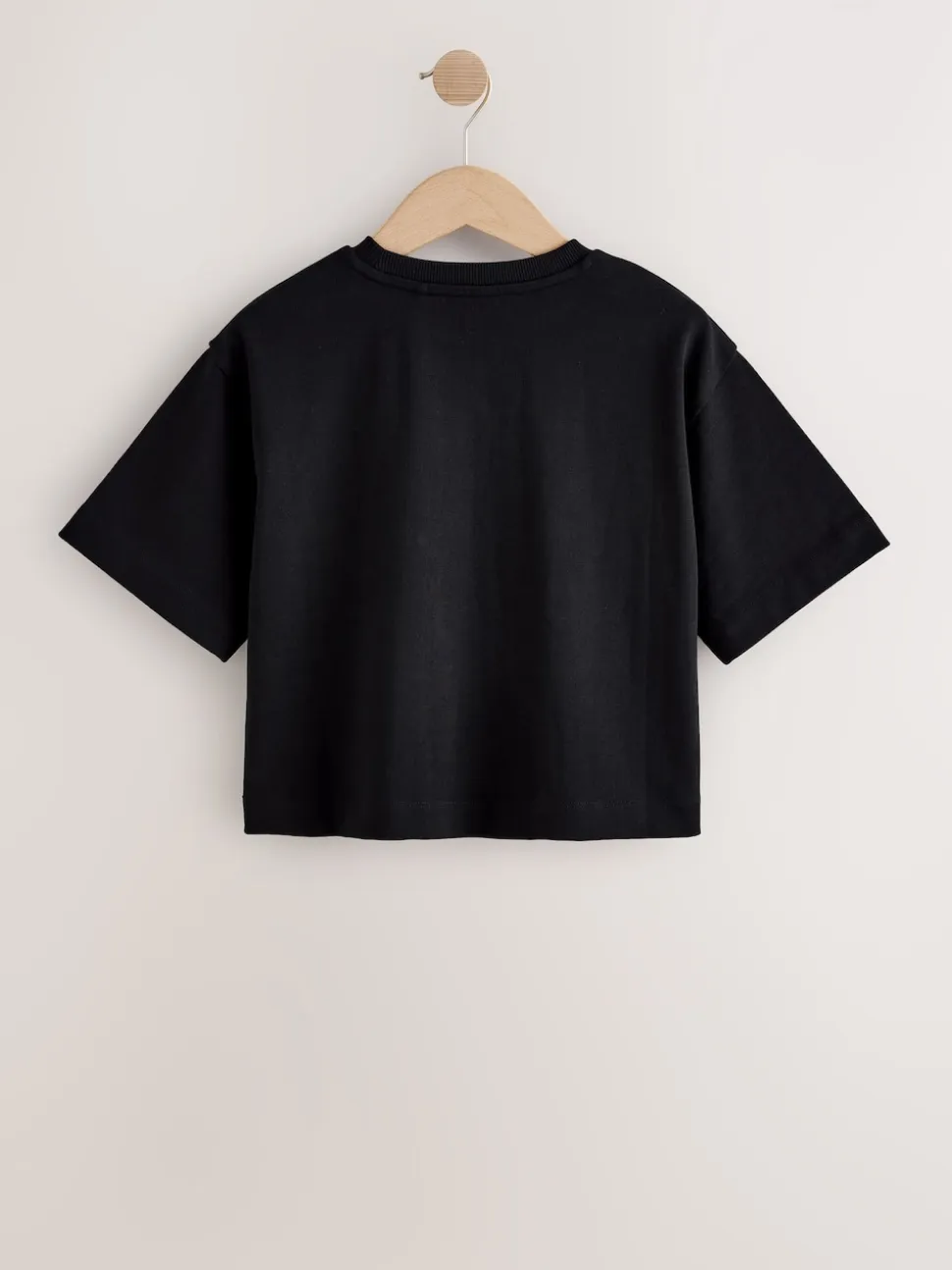 Noir - T-shirt épais oversize (3-16ans)