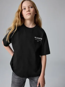 Noir - T-shirt smALLSAINTS oversize en Coton à Col rond