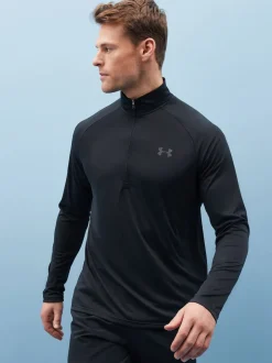Noir - Under Armour Polaire Tech Quarter zippée