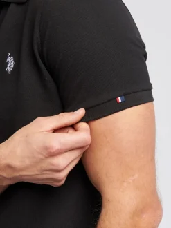 Noir - U.S. Polo Assn. Coupe classique Pique 100% Coton Polos