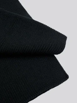 Noir - U.S. Polo Assn. Mens Winter Rib Knit Noir Écharpe