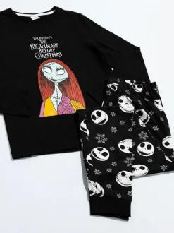 Noir - Vanilla Underground Womans Disney The Nightmare Before Noël Multicoloured Long Sleeve Long Leg 100% Cotton Pyjamas Set