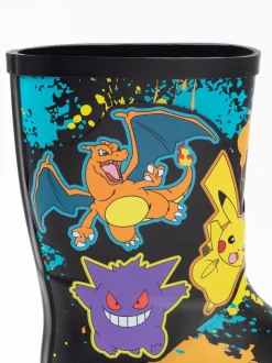Noir - Vanilla Underground Kid Bottes en caoutchouc Pokemon enfant avec poignées