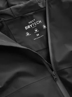 Noir - Veste à capuche imperméable DryTech