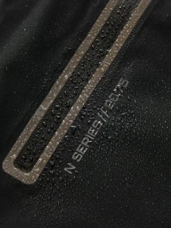 Noir - Veste à capuche imperméable doublée de polaire (3-17ans)