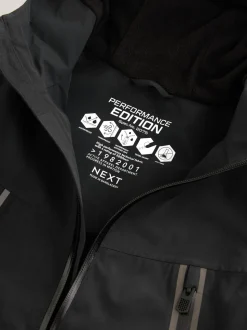 Noir - Veste à capuche imperméable doublée de polaire (3-17ans)