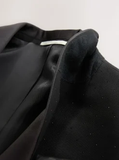 Noir - Veste de costume Coupe ajustée à sequins