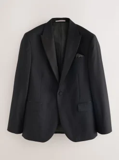 Noir - Veste de costume de smoking Coupe ajustée Signature Nova Fides 100% laine italienne