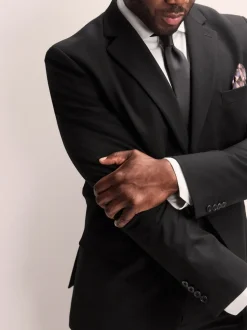 Noir - Veste de costume extensible Ajusté aux Muscles Motionflex