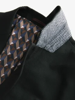 Noir - Veste de costume extensible Ajusté aux Muscles Motionflex