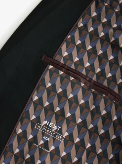 Noir - Veste de costume extensible Ajusté aux Muscles Motionflex