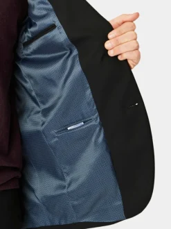 Noir - Veste de costume lavable à coupe ajustée Brook Taverner