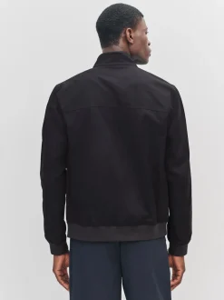 Noir - Veste Harrington à doublure Imperméable À carreaux