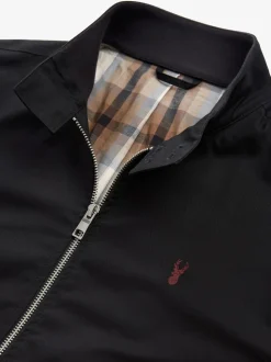 Noir - Veste Harrington à doublure Imperméable À carreaux