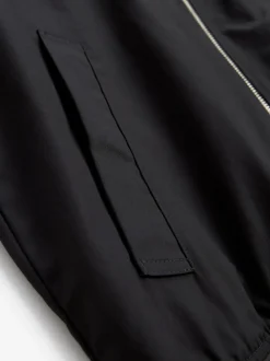 Noir - Veste Harrington à doublure Imperméable À carreaux