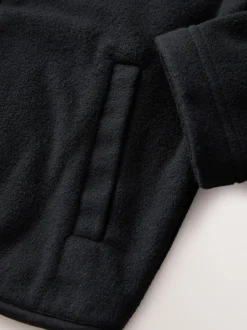 Noir - Veste polaire zippée avec poches (3-16ans)