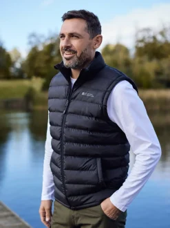 Noir - Veste sans manche matelassée Mountain Warehouse Seasons pour hommes